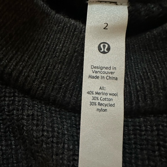 Lululemon Merino Wool-Blend Ribbed Crewneck Sweater - Picture 8 of 9
